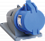 Розетка стационарная ССИ-123 32А-6ч/200-250В 2Р+РЕ IP44 MAGNUM ИЭК