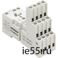 Разъем для реле PYF-044BE/3WH 3-ярусная монтажная колодка с винтовыми клеммами для 4-контактного рел
